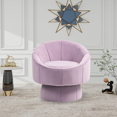 Velvet Swivel Barrel Chair