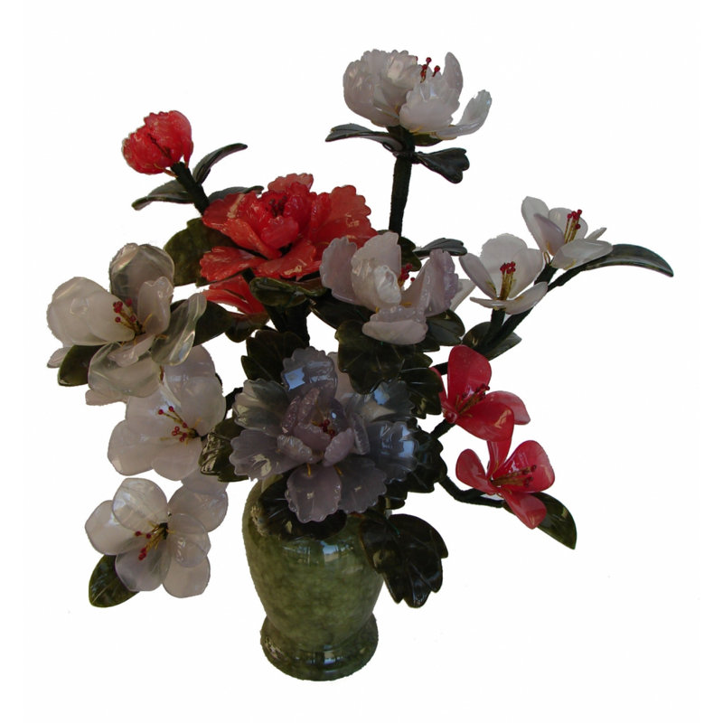 Plante à fleurs artificielle de 16 po en pot