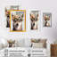 Mignon bébé Huskie avec couronne florale - art mural moderne sur toile-2082467394-2082467395