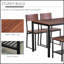 Ensemble de table de salle à manger 4 pièces avec banc et rangement, structure en acier durable pour les espaces compacts et les repas de famille