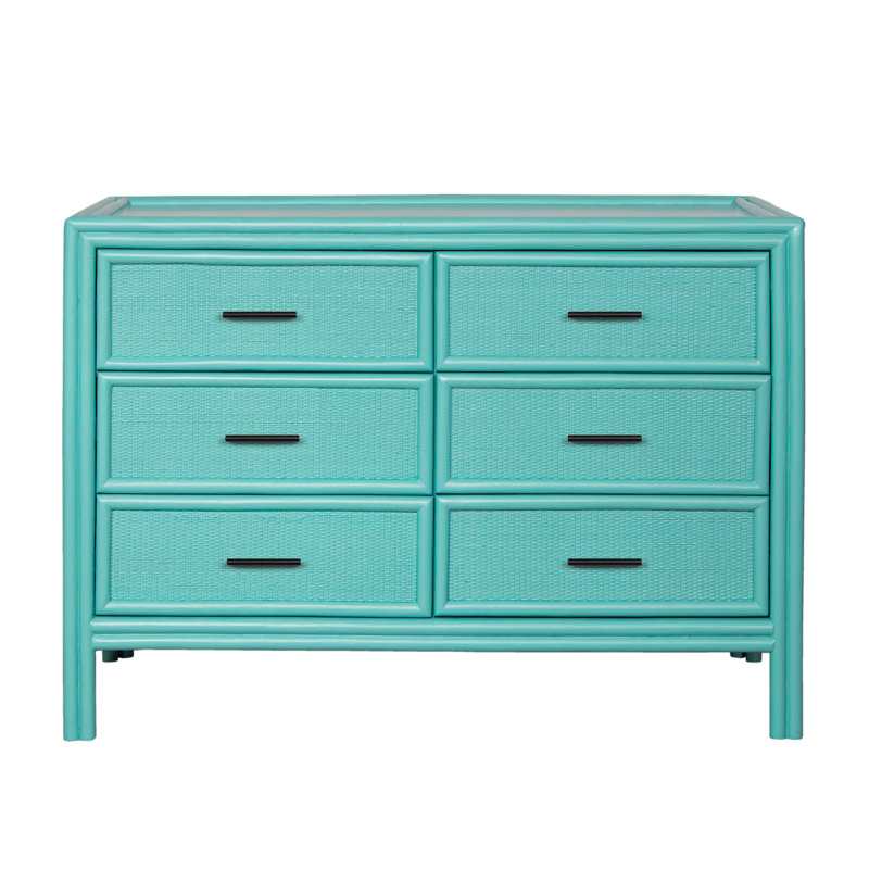 Aruba 6 - Drawer Dresser, Turquoise