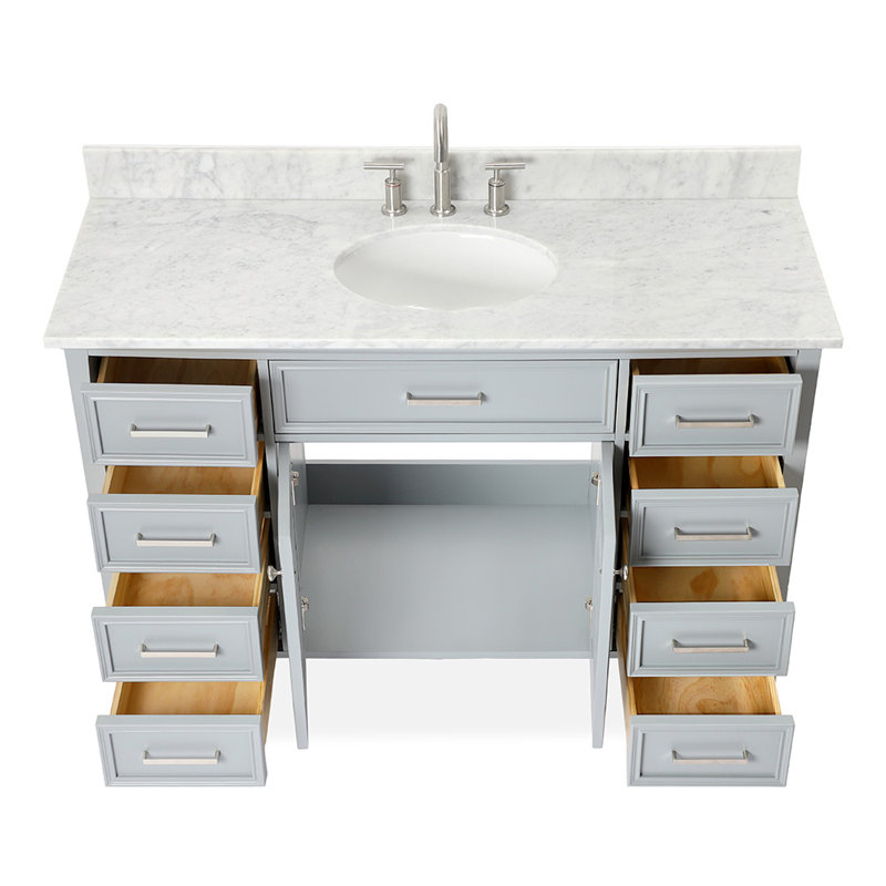 Ensemble de meuble-lavabo simple 55 po Bergerac, Gris