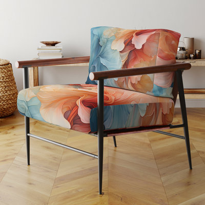Metamorphic Dance - Fauteuil rembourré moderne, fauteuil d'appoint Coral