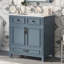 Meuble-lavabo de style rétro 30 po avec lavabo en céramique - structure en bois massif, portes à fermeture douce, armoire de rangement
