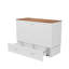 Grand lit escamotable avec 2 tiroirs, lit escamotable avec matelas en mousse à mémoire de forme pliable, blanc