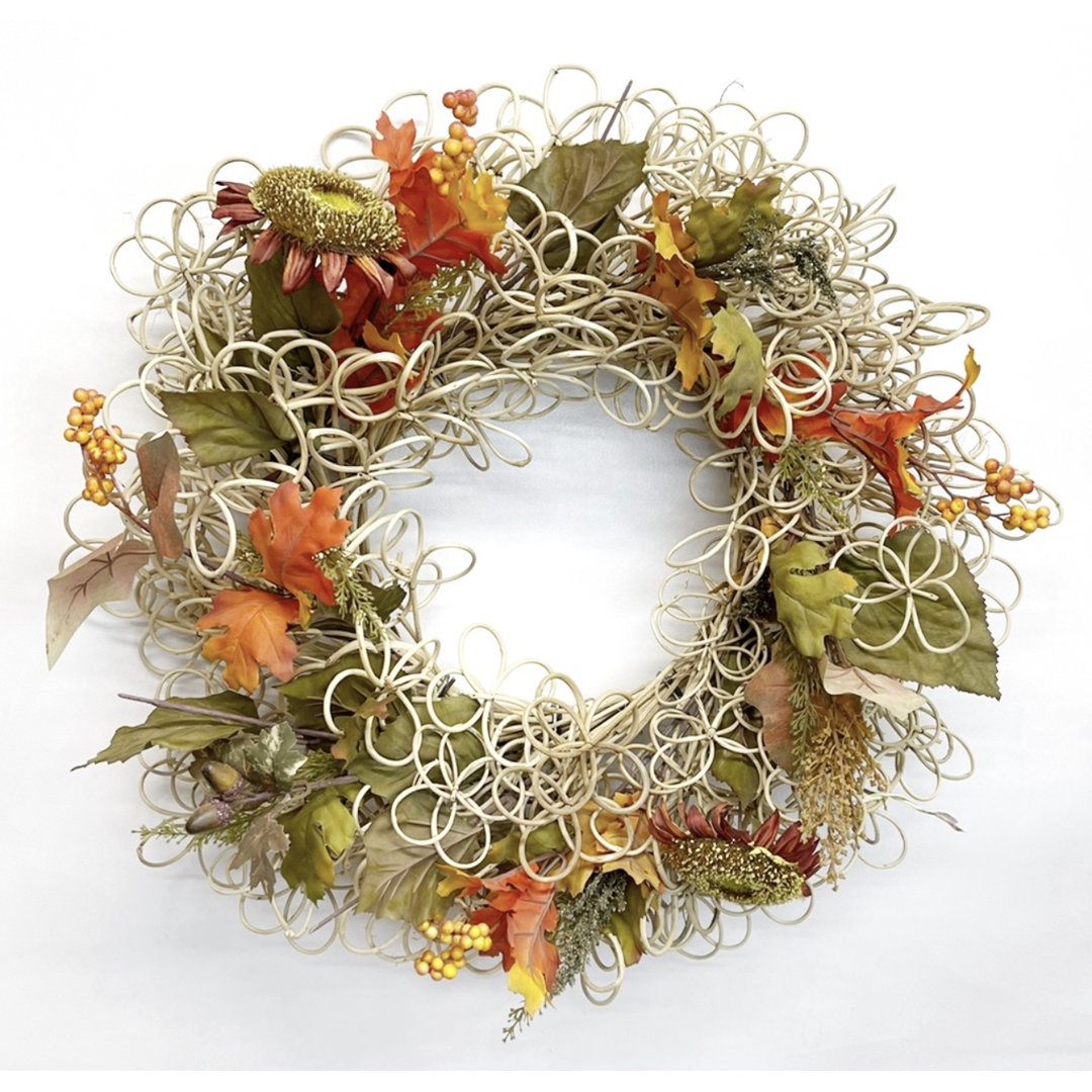 Handcrafted Dried Mixed Assortment 22'' Wreath Primrue