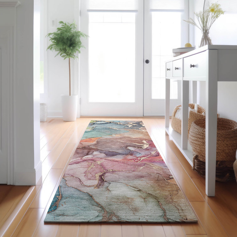Premium Machine Washable Cerrito AMF500 Blue Rug