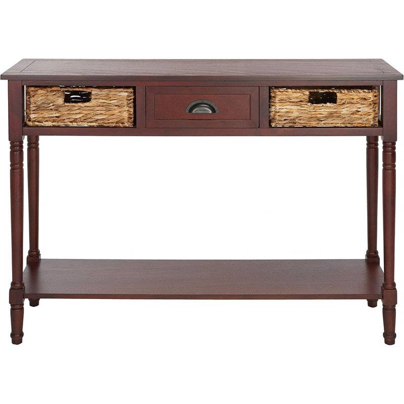 Home Collection Christa Cherry 3-drawer Storage Console Table