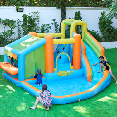 13' x 15' Inflatable Bounce House With Water Slide and Air Blower for Kids