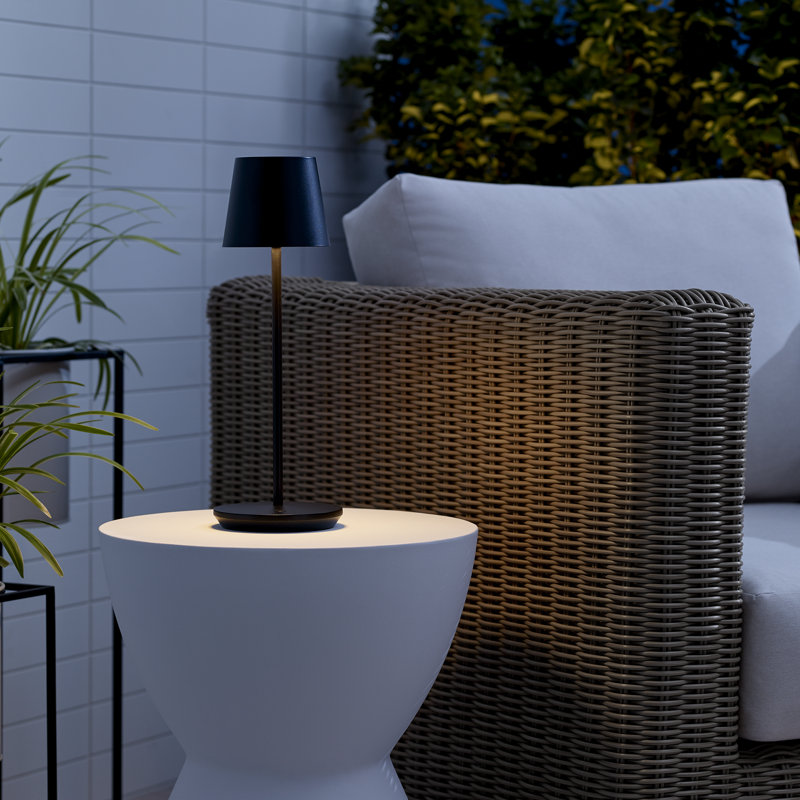 Nevis Accent Rechargeable Table Lamp, Black