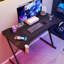 Gaming Desk Carbon Fibre Finish Black Cup Holder, Headphone Hook & Cup Holder-1572638103