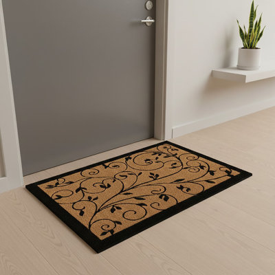 Non-Slip Floral Doormat