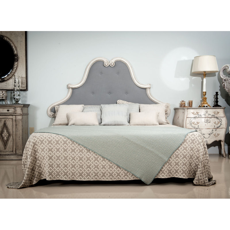 King Upholstered Panel Headboard