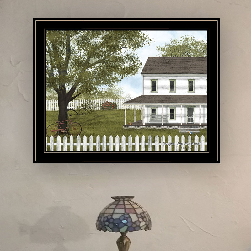 «Green, Green Grass of Home», art mural encadré pour le salon, art mural par Billy Jacobs, Noir