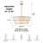 5/8 Light Gold 2-tiered Glass Adjustable Chandelier-1322572060-1322572061