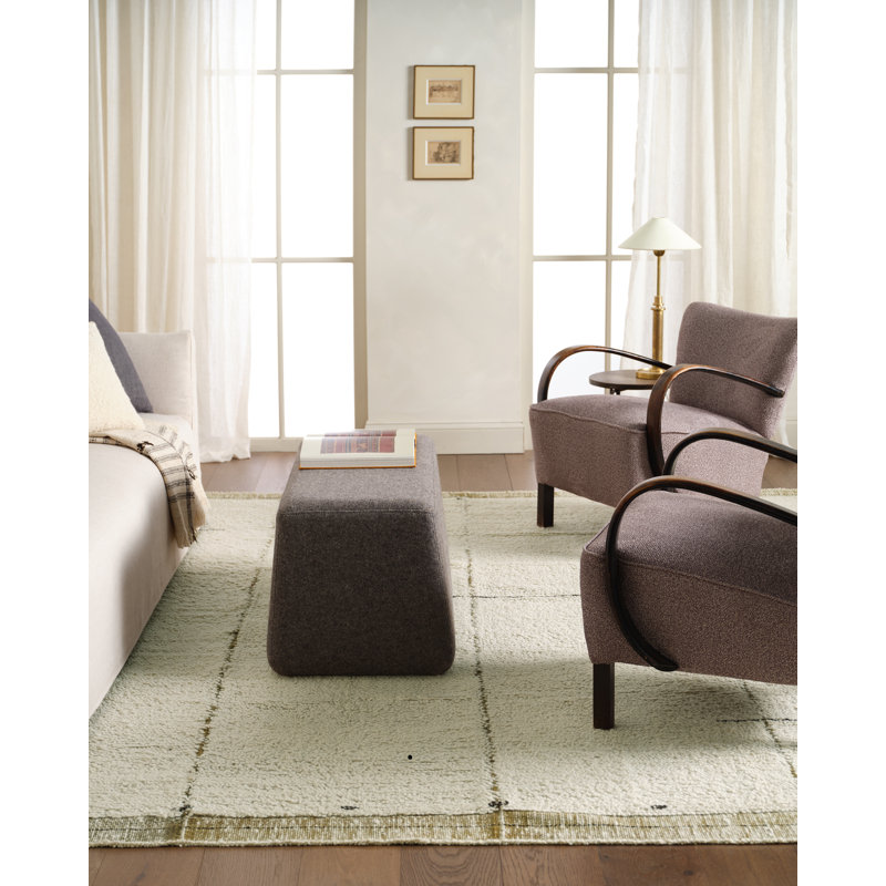 Jaipur Living Mazie HRG02 Handwoven Moroccan Ivory/Green Area Rug (8'X10'), Rectangle 8' x 10'