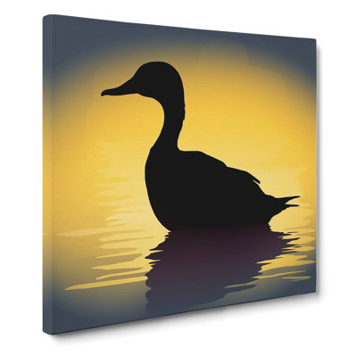 Duck Silhouette No.1 - Wrapped Canvas