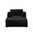 47.24" Corduroy Upholstered Sofa With Storage Ottoman-976076562