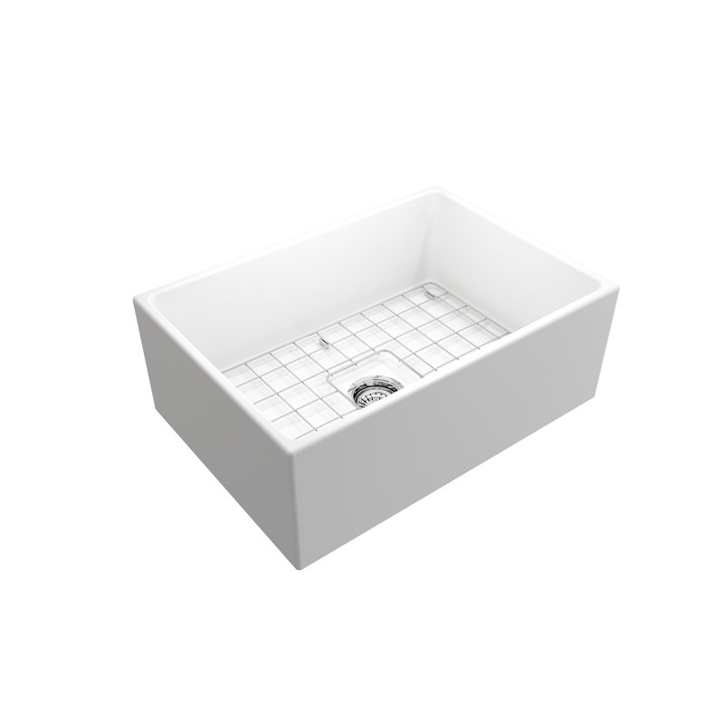 27'' L Kitchen Sink, Matte White