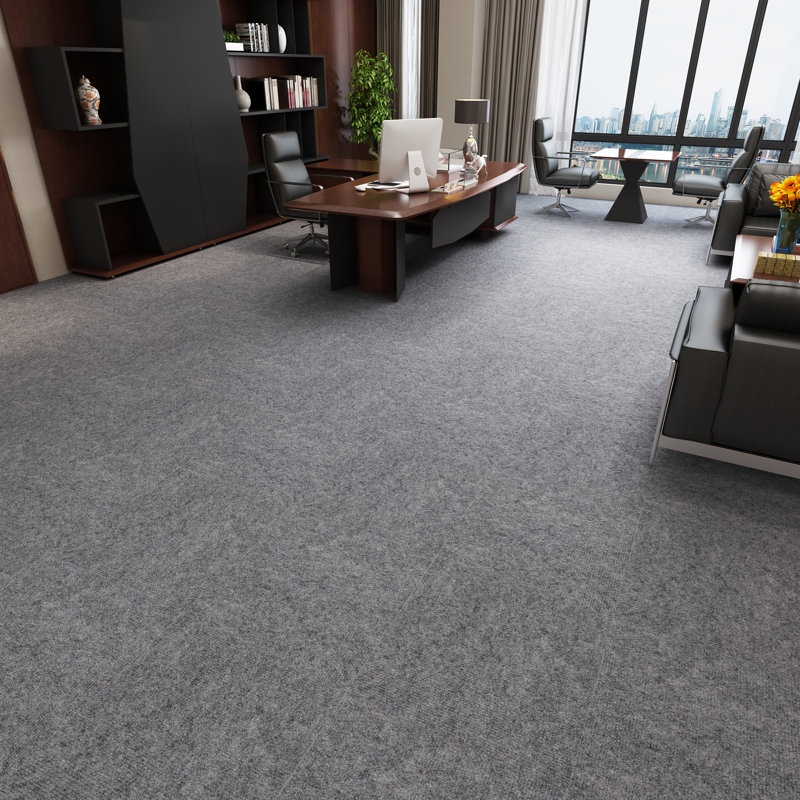 One Roll 24" W X 118" L Peel And Stick Luxury Carpet, Light Gray