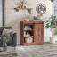 Bar ferme Farmhouse avec porte de grange coulissante et tablette réglable-1913917947