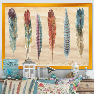 «Feathers Cottage Family», reproduction sur toile encadrée