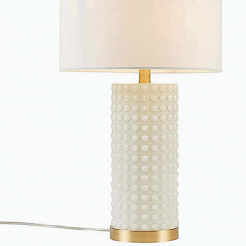 Lampe de table texturée à pois