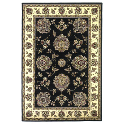 Tapis noir/ivoire floral mahal area Bellville