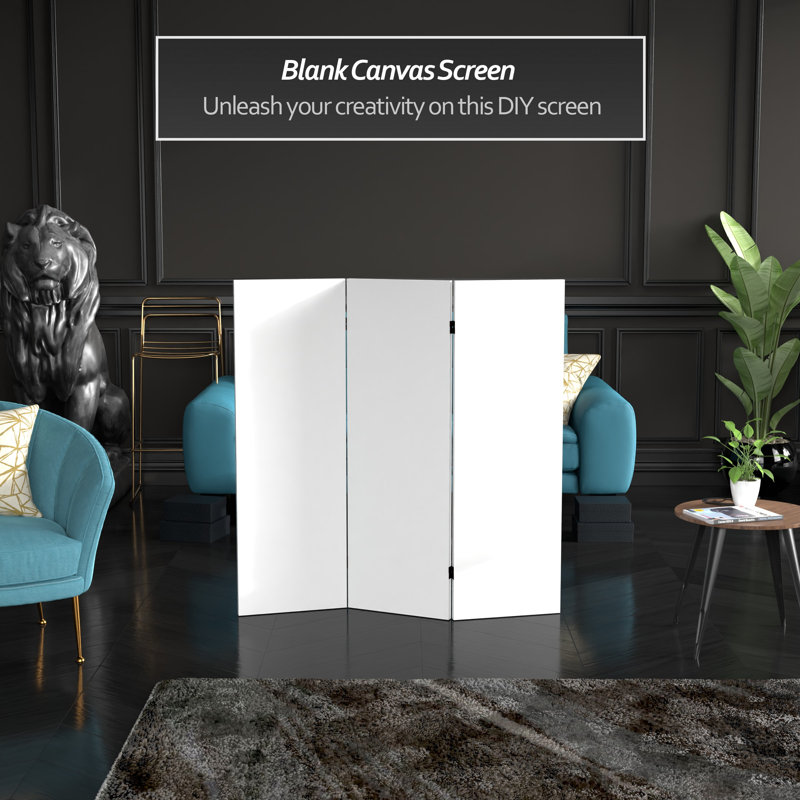 70.88" x 47.25" Do It Yourself 3 Panel Room Divider, 48" W x 48" H