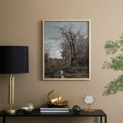 «Vintage Landscape Cxxviii», reproduction encadrée - bois massif