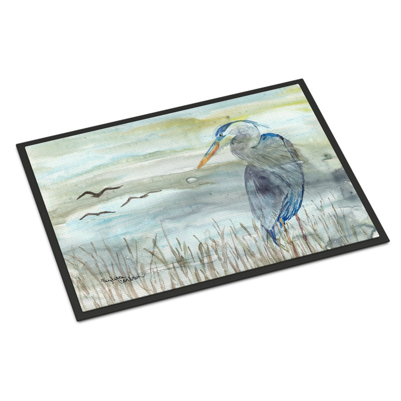 Rita Non-Slip Rubber Indoor / Outdoor Doormat , Rectangle 1'5" x 2'2"