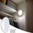 Battery Operated Motion Sensor LED Ceiling Light Fixture, 7 Inch, 6000K Cool White, Wireless Stair Lighting for Pantry Laundry Room Garage Shed Home Safety (Battery Not Included)