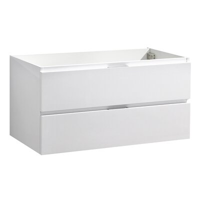 Fresca 42"" Wall Mounted Single Sink Bathroom Vanity Base Only -  FCB8342WH