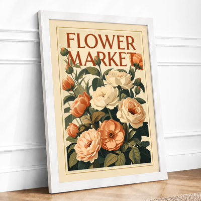 Flower Market Vintage - Framed Print