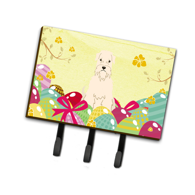 Porte-clés ou garde-robe en terrier blé à revêtement doux œufs de pâques
