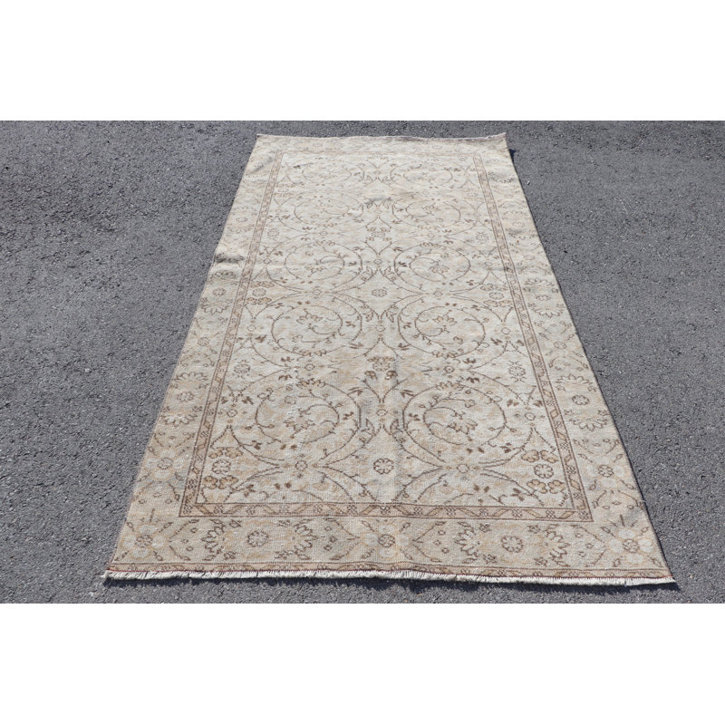 Tapis turc Oushak rétro fait à la main pour une décoration classique et élégante