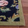 Tapis noir en laine crocheté à la main Hollander