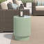 Table basse cylindrique en forme de H 19,9 pouces, style nordique, conception simple, adaptée à une utilisation intérieure et extérieure, faite d'oxyde de magnésium, convient au salon, à la chambre à coucher ou au canapé de jardin