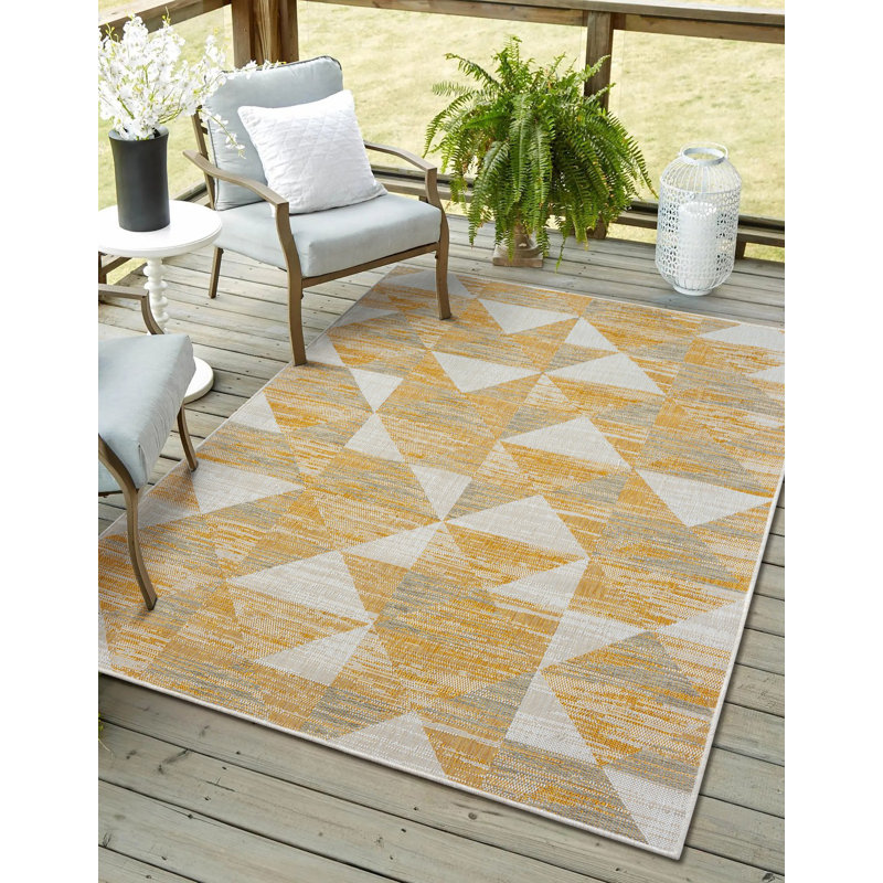 Ronaldo Geometric Indoor / Outdoor Area Rug, Rectangle 80 x 150cm