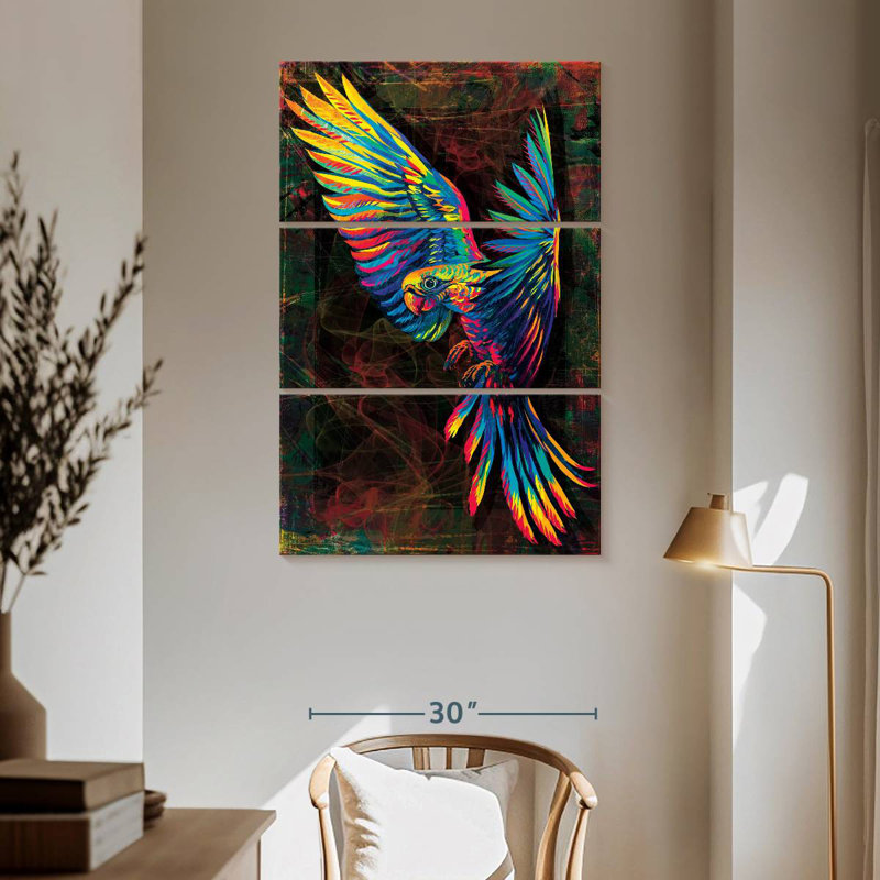 Brampt Colorful Amazon Parrot, 65" H x 42" W