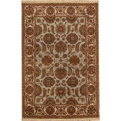Tapis bleu et ivoire de haute qualité noué à la main Trinity