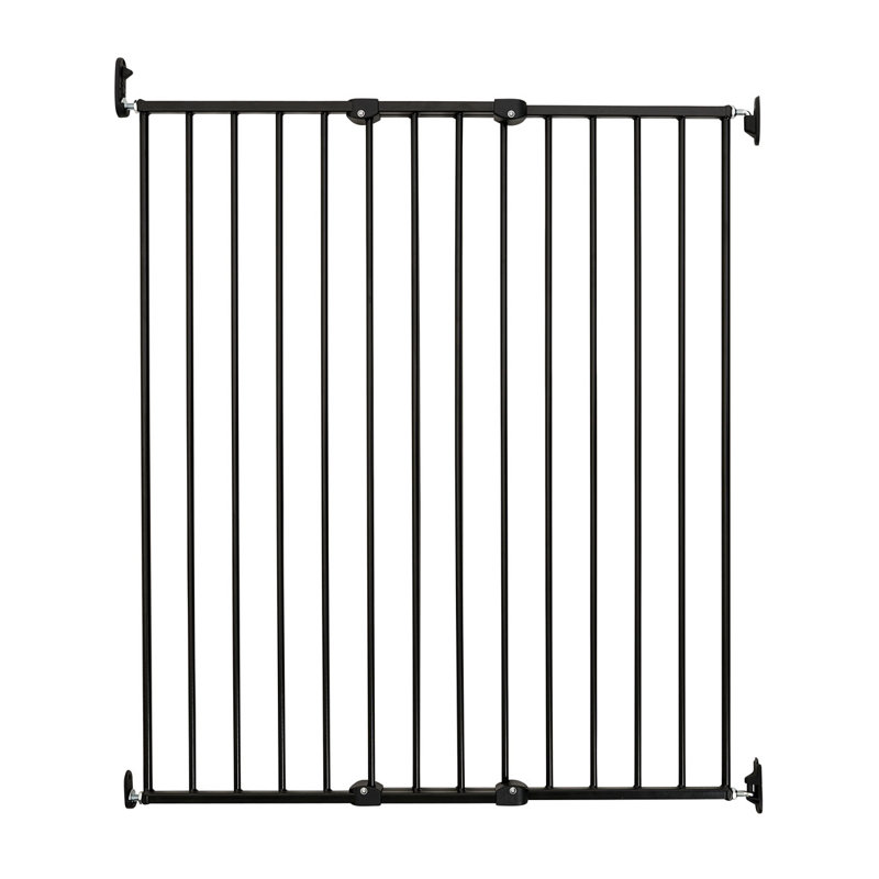 Metal Wall Mounted Pet Gate, Black