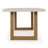 Cascais - Outdoor Grey + Faux Travertine + Eucalyptus Dining Table Set