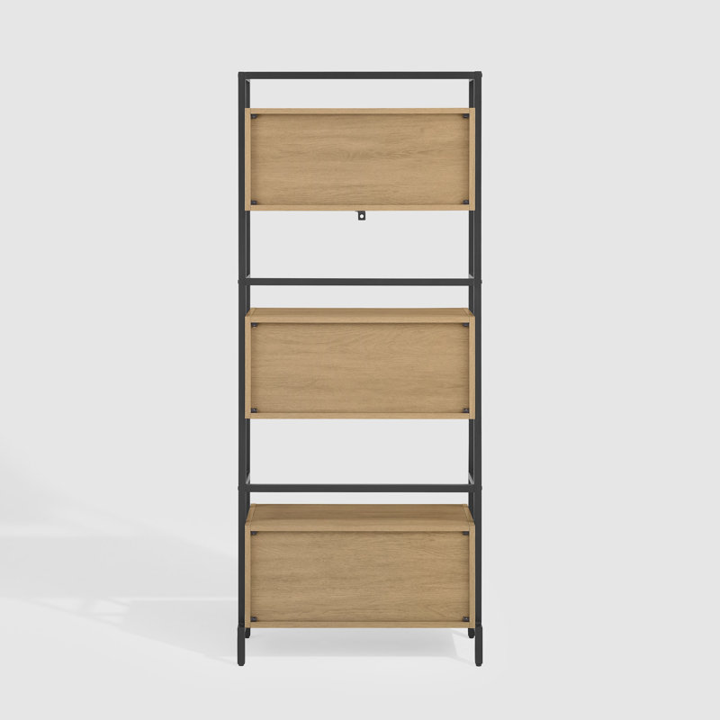 Duryea 162cm H x 67cm W Stainless Steel Bookcase