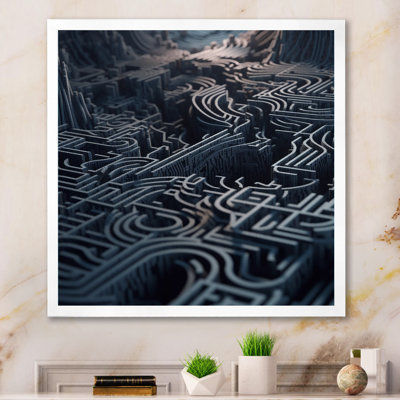 Labyrinthe bleu de l'esprit - impression