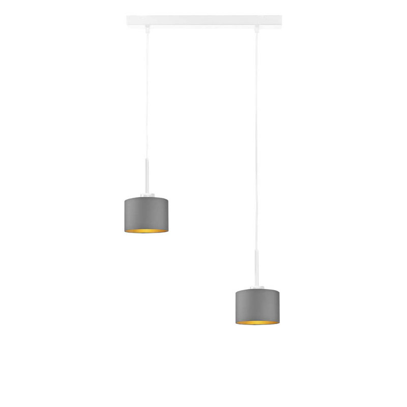 Harpa 2 - Light Drum Pendant, Grey, White