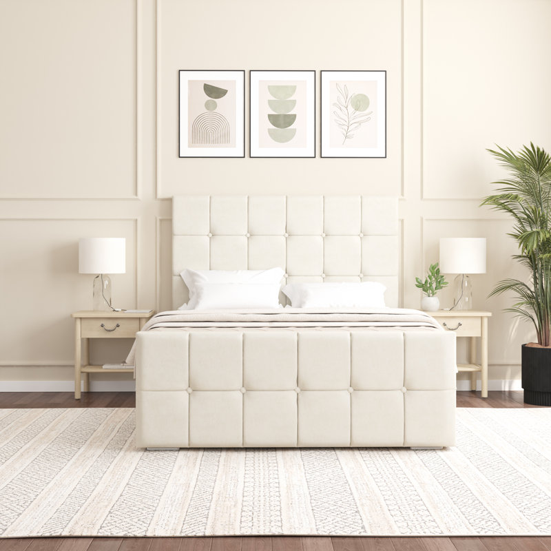 Oakpark Upholstered Bed Frame, Cream, Super King (6')
