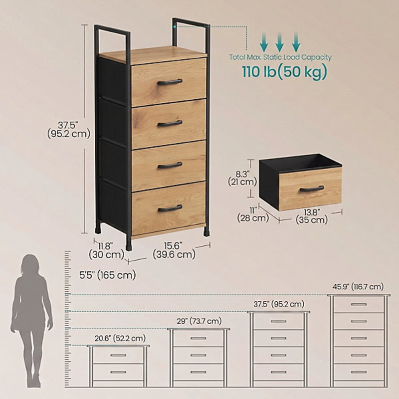 4 Drawer Storage Drawer