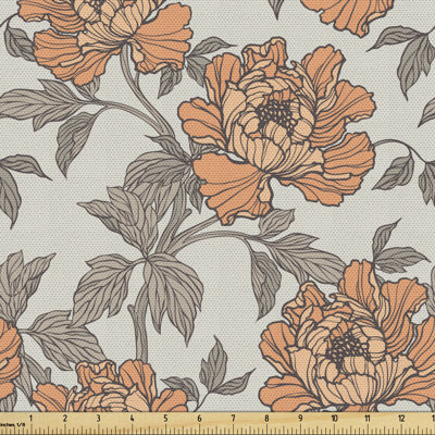 Chike Nostalgia Peony Flowers Multi-Purpose Fabric