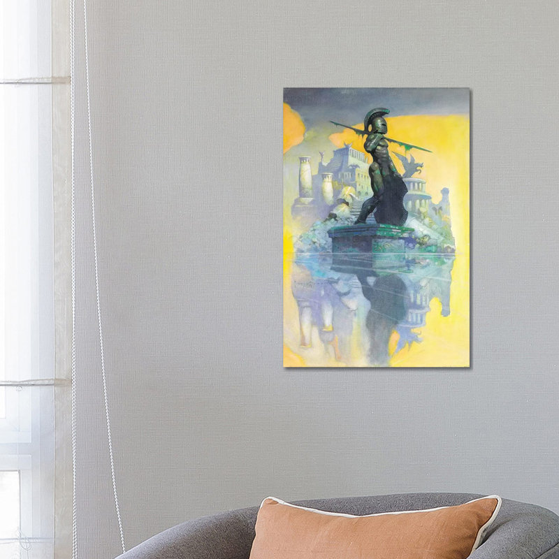 « Atlantis » par Frank Frazer-impression, Toile tendue, Pas de tapis, H 26 po x l 18 po x 1,5 po